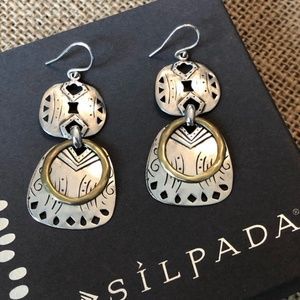 Silpada two toned earrings
